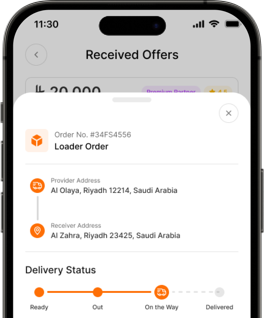 Quotation flow screen